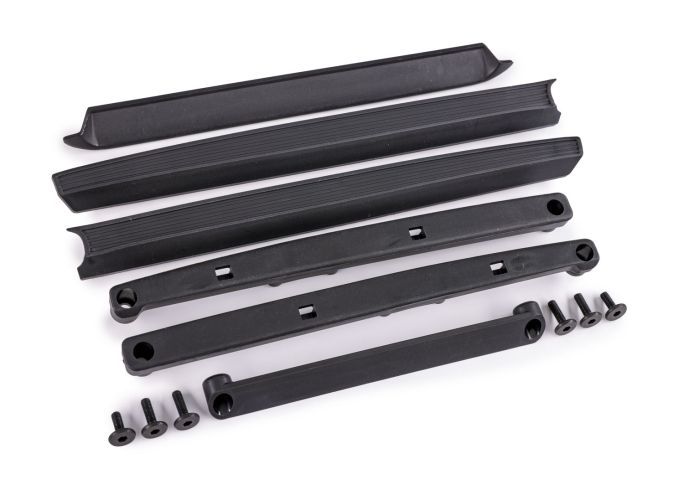 Traxxas Bed Rails (left & right),Rail Retainers (left & right),Tailgate Cover, Tailgate Cover Retainer. 3x10mm CS (4),3x8mm FCS (2) (fits #8187 series bodies)