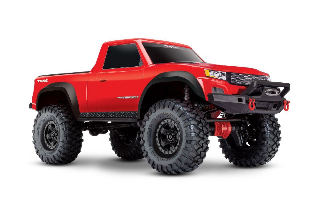 Traxxas TRX-4 Sport, clipless body, battery or charger - Red