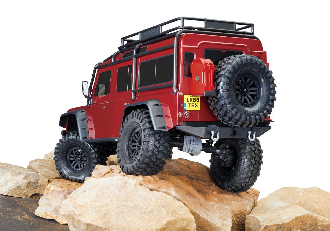 Traxxas 1/10 TRX-4 Defender 4WD RTR, Clipless Mounting - Red