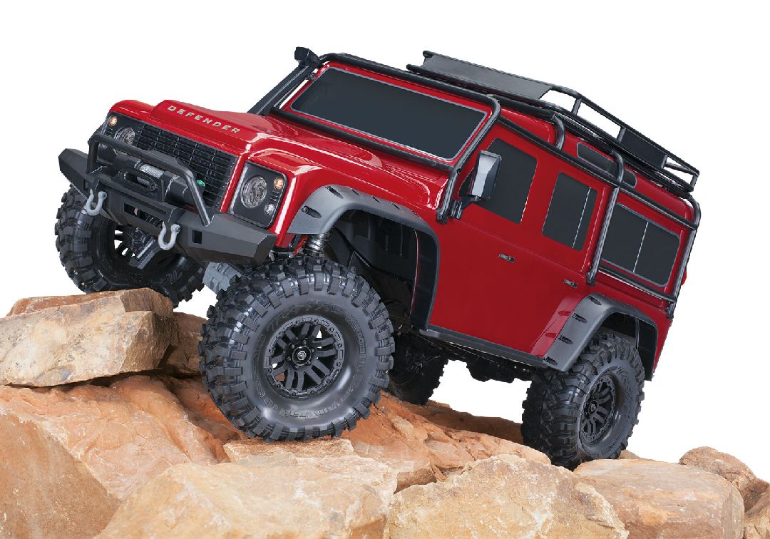 Traxxas 1/10 TRX-4 Defender 4WD RTR, Clipless Mounting - Red