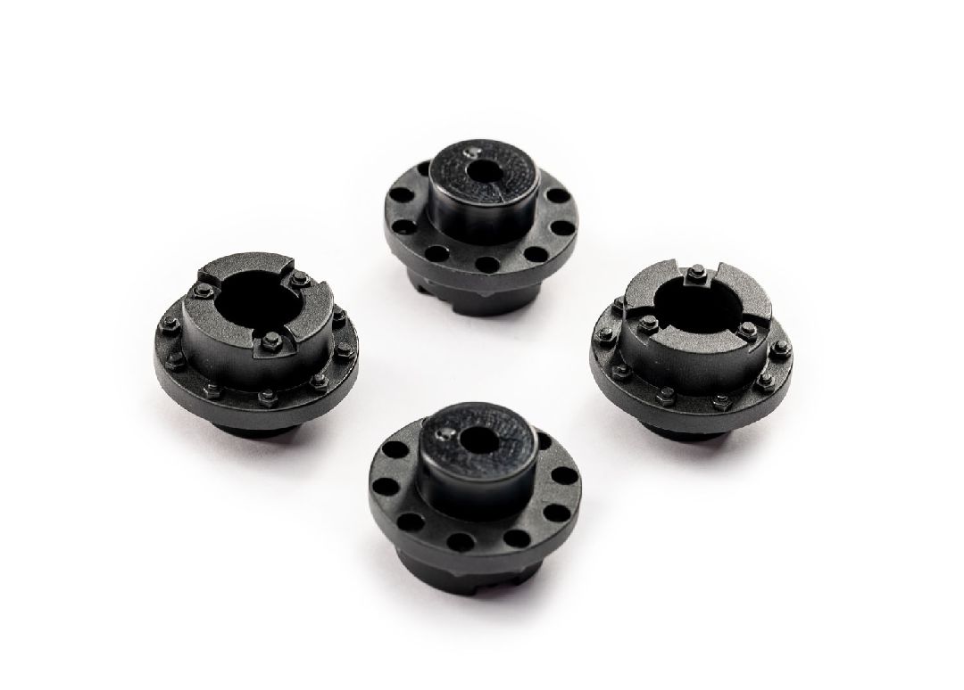 Traxxas Center caps, wheel (black) (4)