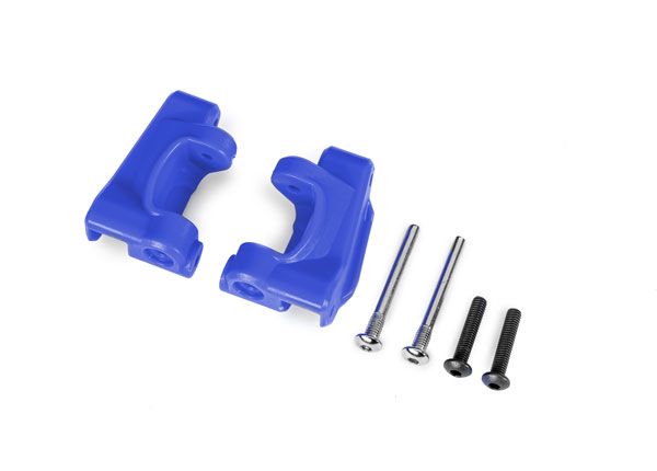 Traxxas Caster blocks, extreme heavy duty, blue (2)(for #9182)