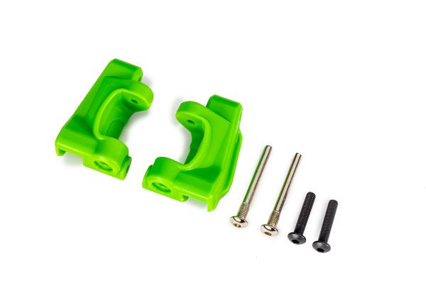 Traxxas Caster blocks, extreme heavy duty, green (2)(for #9182)