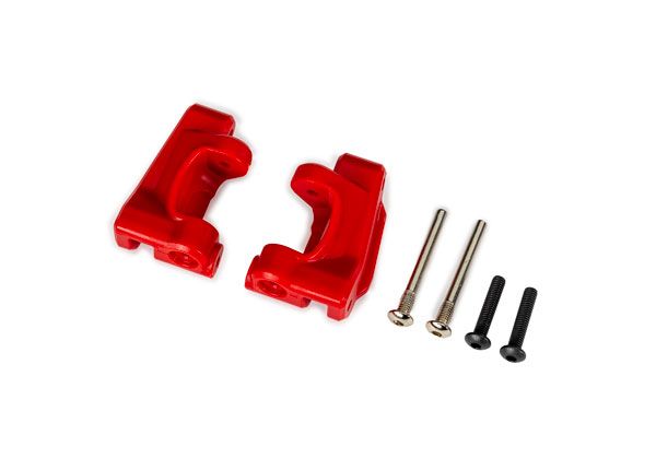 Traxxas Caster blocks, extreme heavy duty, red (2)(#9180/9181) - Click Image to Close
