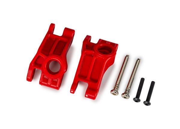 Traxxas Carriers, stub axle, rear, red (2)(#9180/9181/9182)
