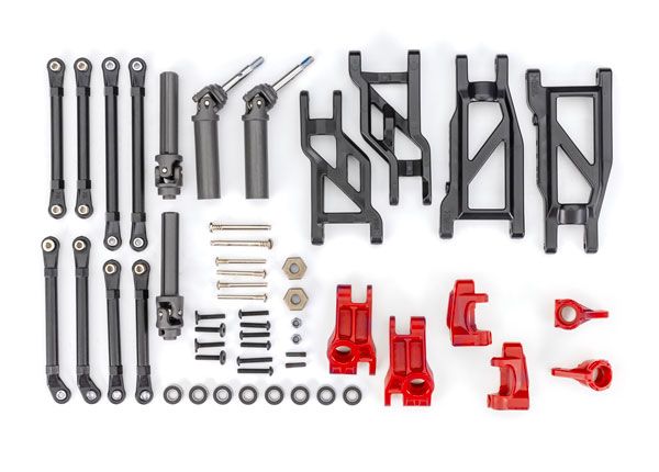 Traxxas Upgrade Kit, HD, red (fits 2WD Rustler/Stampede)