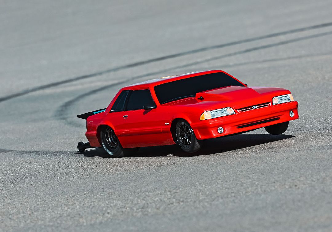 Traxxas Ford Mustang 5.0 Drag Slash RTR - Red - Click Image to Close