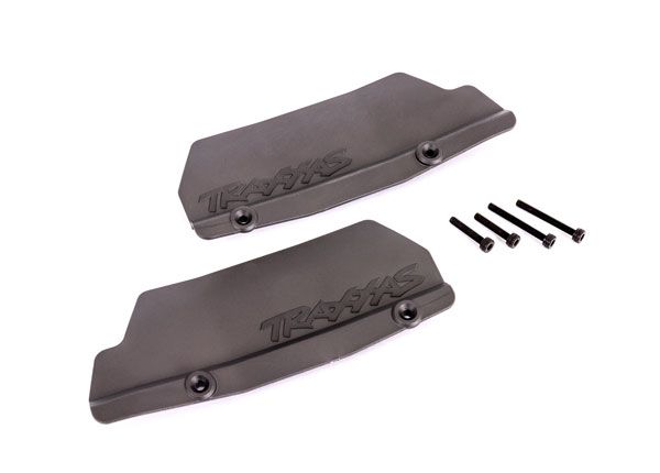 Traxxas Mud guards, rear, black (left and right)/ 3x15 CCS (2)/ 3x25 CCS (2)