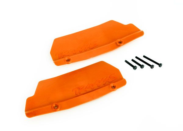 Traxxas Mud guards, rear, orange (left and right)/ 3x15 CCS (2)