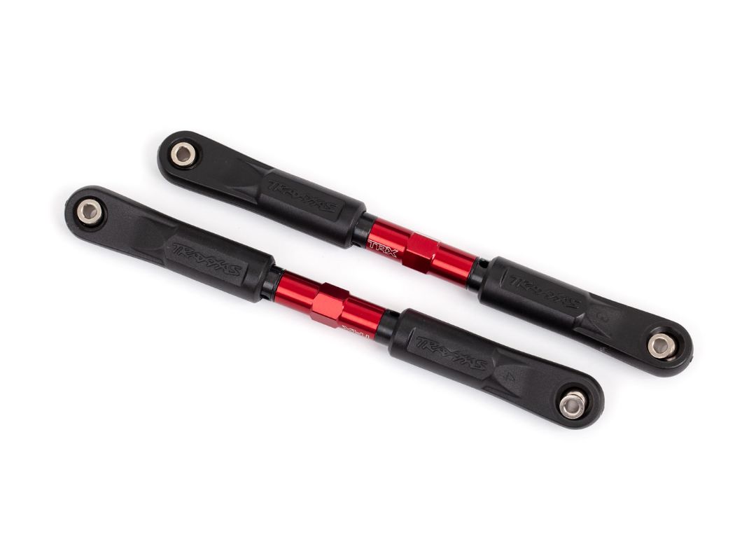 Traxxas Camber Links, Front, Sledge (Tubes Red-Anodized, 7075-T6 Aluminum, Stronger Than Titanium) (117Mm) (2)/ Rod Ends, Assembled With Steel Hollow Balls (4)/ Aluminum Wrench, 8Mm (1)