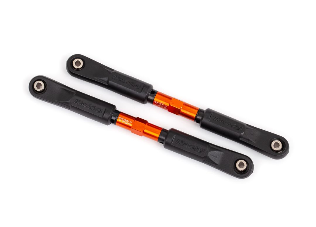 Traxxas Camber Links, Front, Sledge (Tubes Orange-Anodized, 7075-T6 Aluminum, Stronger Than Titanium) (117Mm) (2)/ Rod Ends, Assembled With Steel Hollow Balls (4)/ Aluminum Wrench, 8Mm (1)