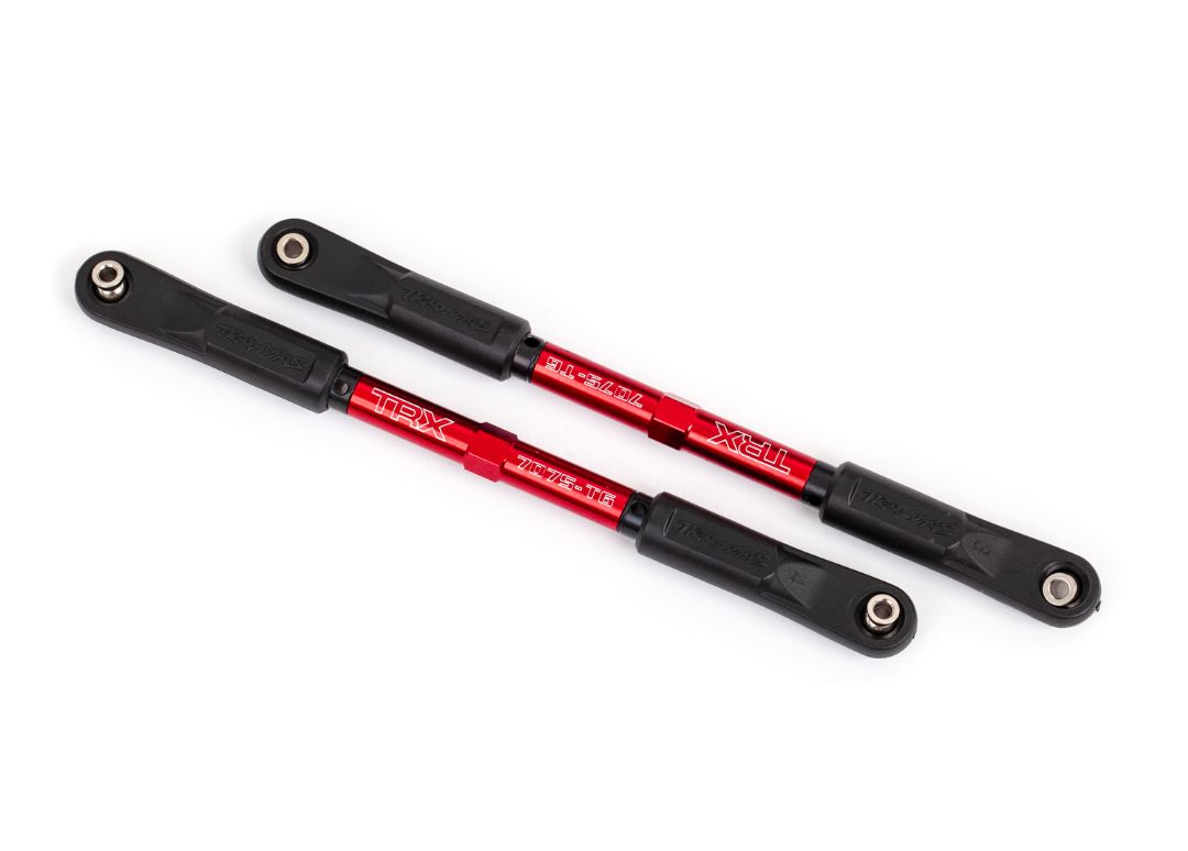 Traxxas Camber Links, Rear, Sledge (Tubes Red-Anodized, 7075-T6 Aluminum, Stronger Than Titanium) (144Mm) (2)/ Rod Ends, Assembled With Steel Hollow Balls (4)/ Aluminum Wrench, 8Mm (1)