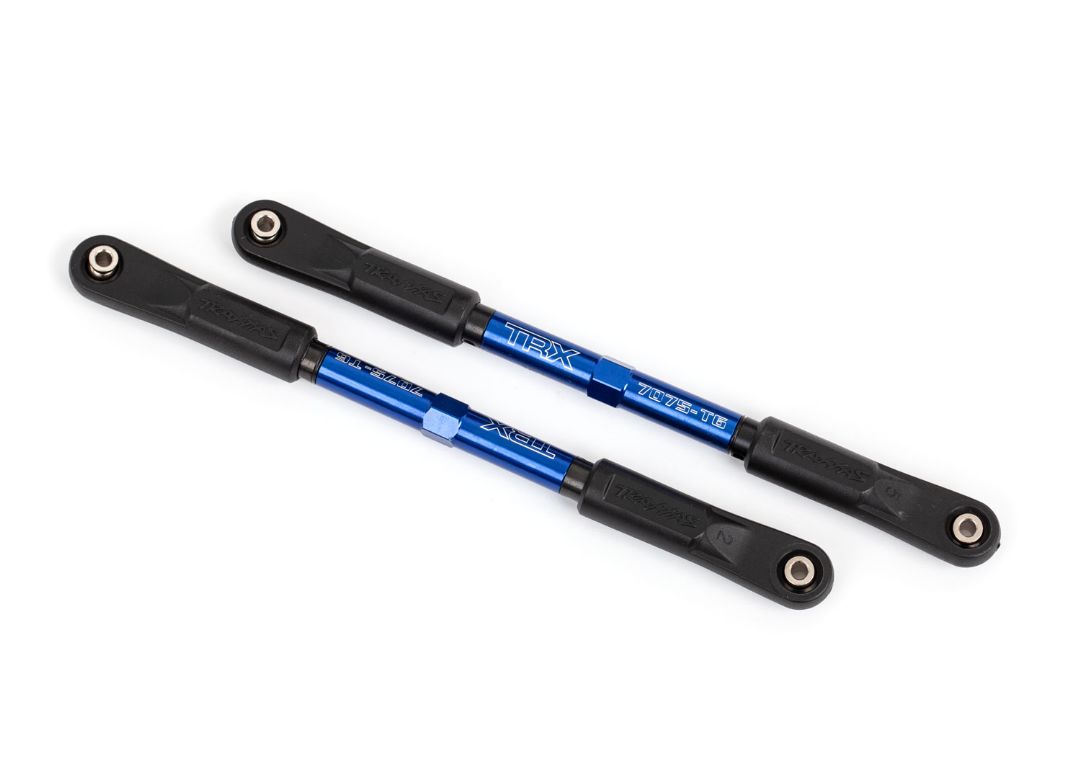 Traxxas Camber Links, Rear, Sledge (Tubes Blue-Anodized, 7075-T6 Aluminum, Stronger Than Titanium) (144Mm) (2)/ Rod Ends, Assembled With Steel Hollow Balls (4)/ Aluminum Wrench, 8Mm (1)