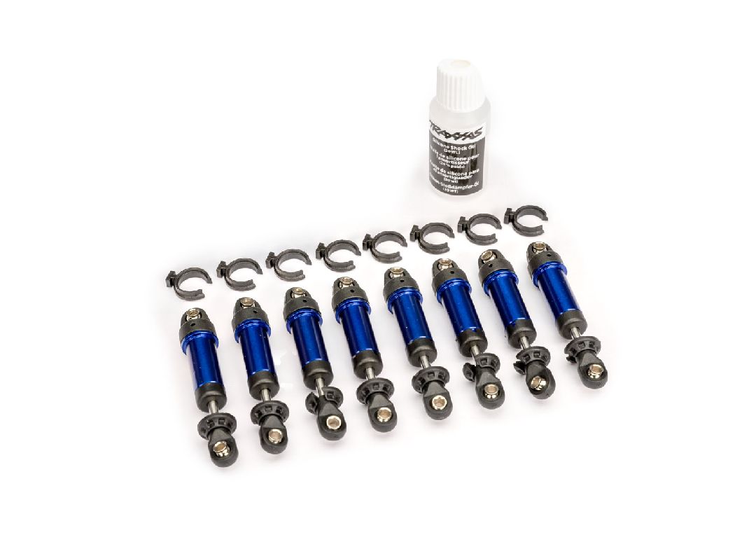 Traxxas Shocks, GTM, 6061-T6 aluminum (blue-anodized)(8)