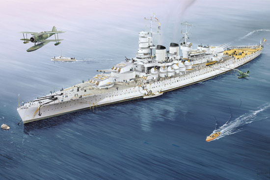 Trumpeter 1/700 Italian Navy Battleship RN Vittorio Veneto 1940 - Click Image to Close