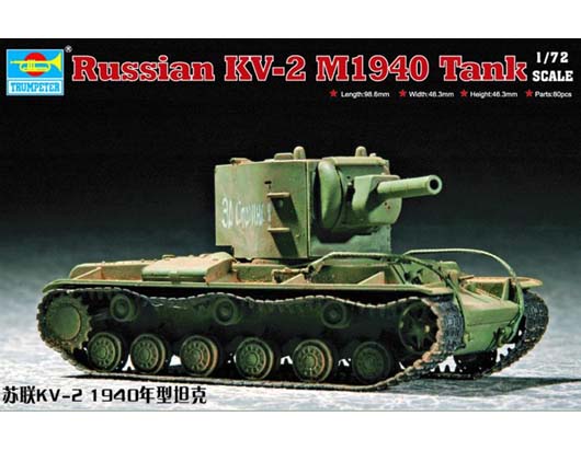 Trumpeter 1/72 Soviet KV-2 M1940 Tank