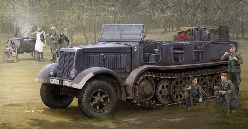 Trumpeter 1/35 Sd.Kfz.8 (DB9)Half-Track Artillery Tractor