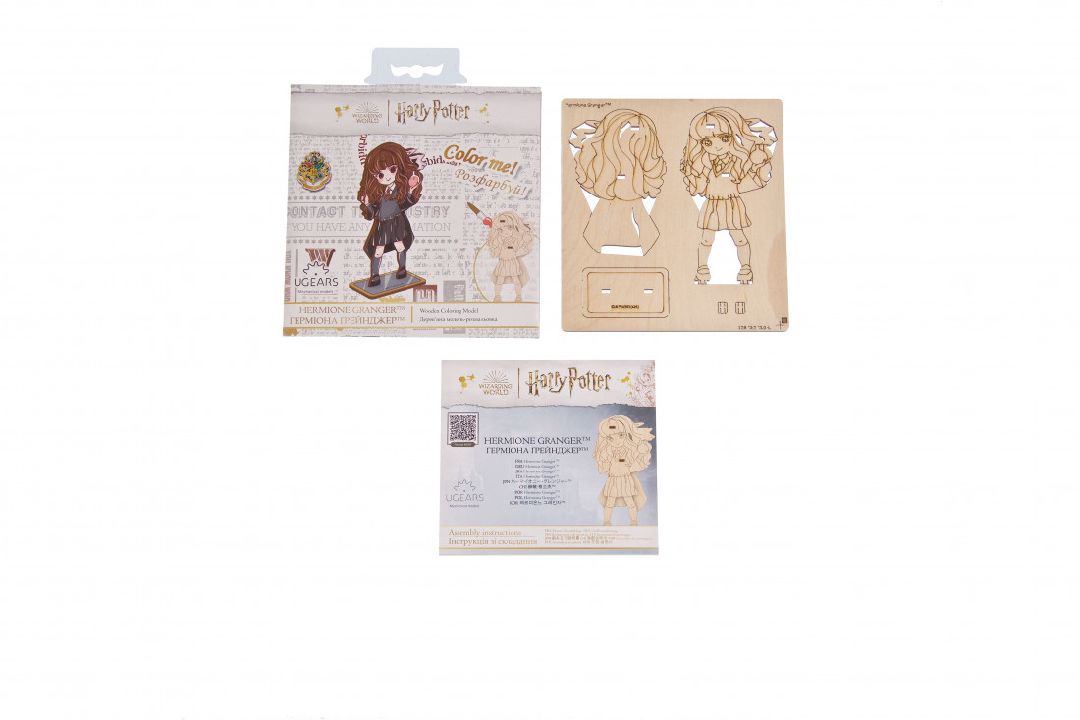 Ugears Hermione Granger Wooden 3D-Puzzle Coloring - 5 Pieces