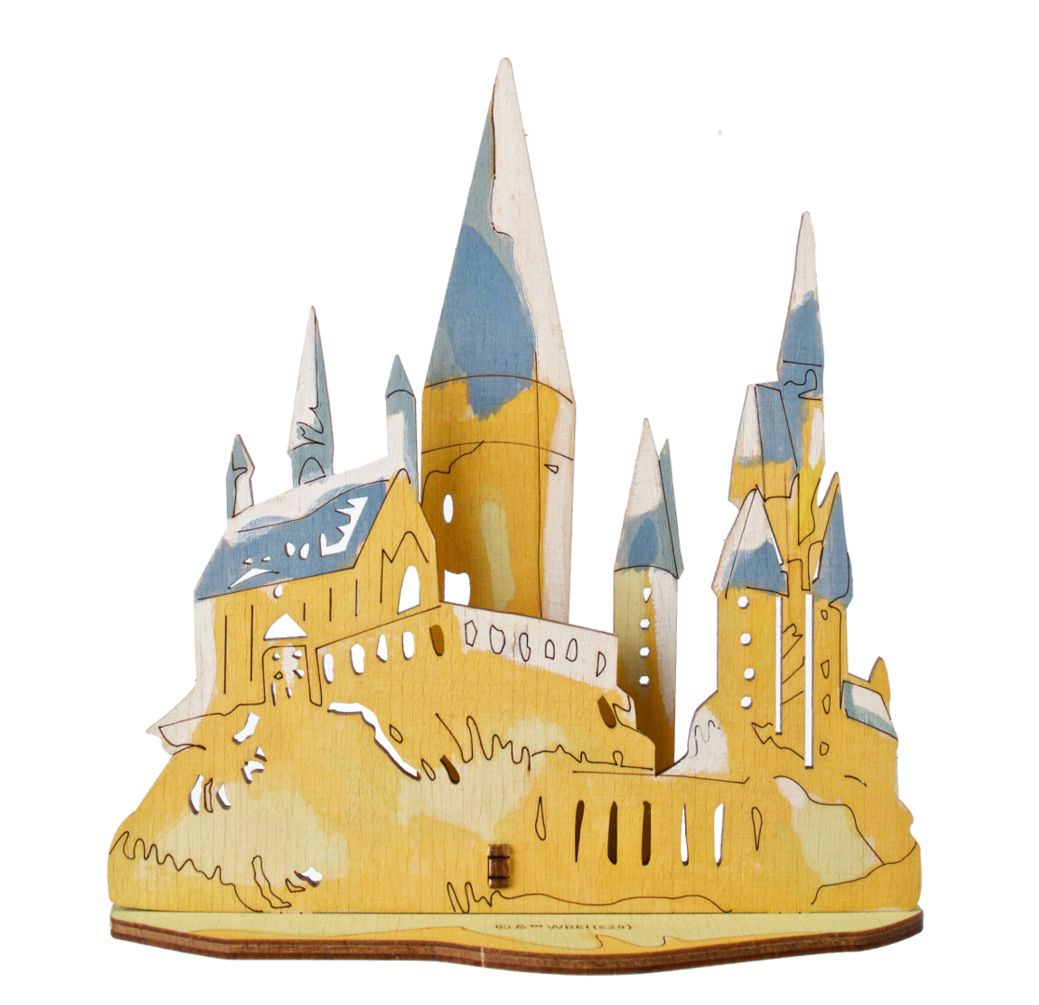 Ugears Hogwarts Castle Wooden 3D-Puzzle Coloring - 4 Pieces