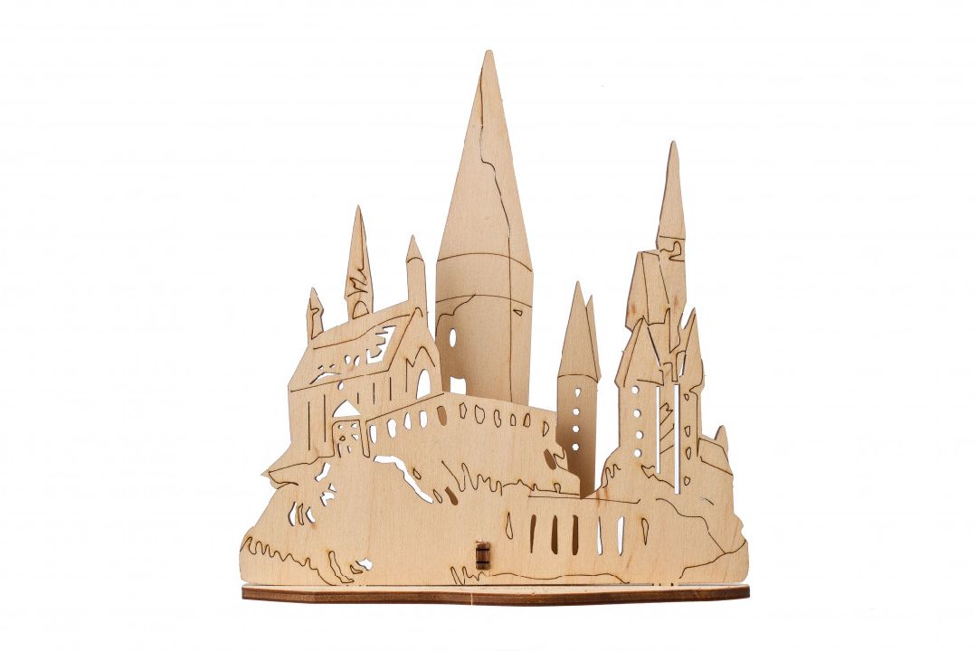 Ugears Hogwarts Castle Wooden 3D-Puzzle Coloring - 4 Pieces