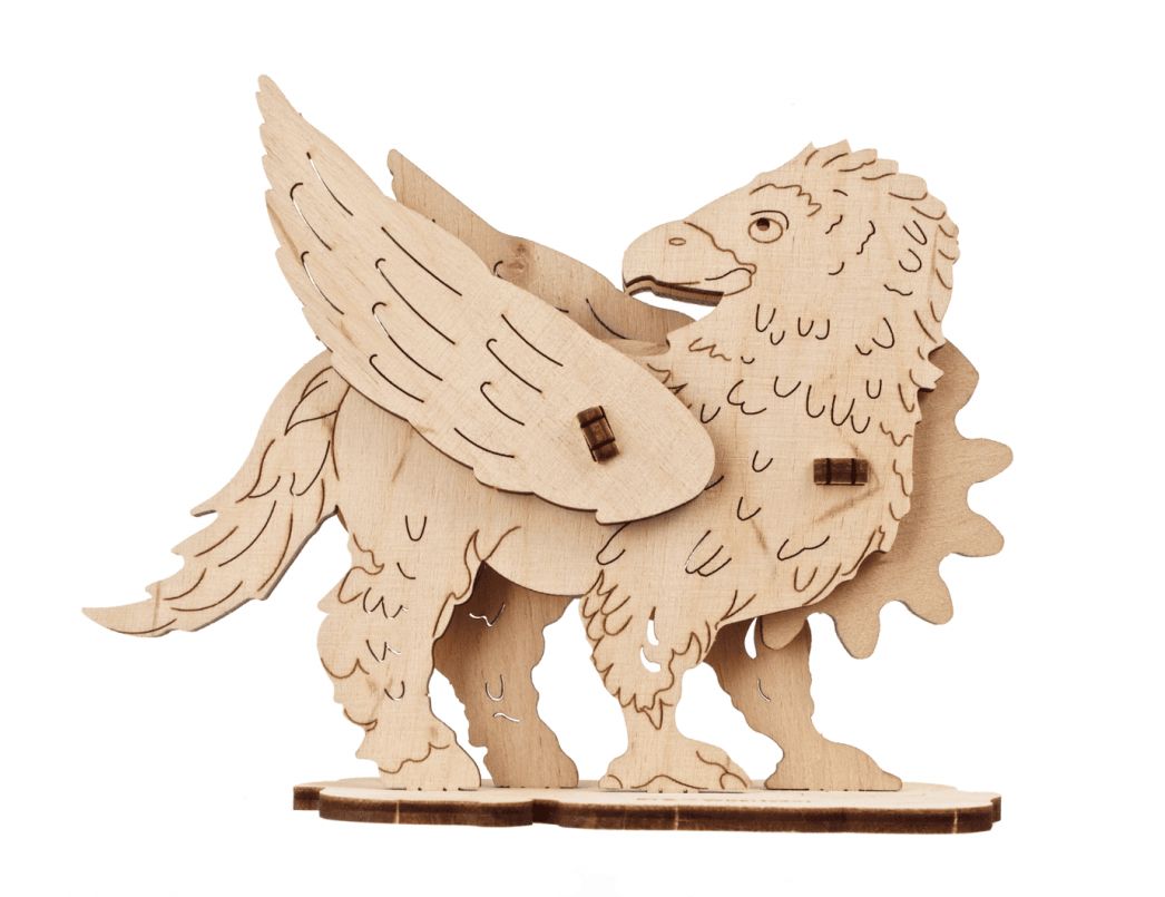 Ugears Buckbeak hippogriff Wooden 3D-Puzzle Coloring - 8 Pieces
