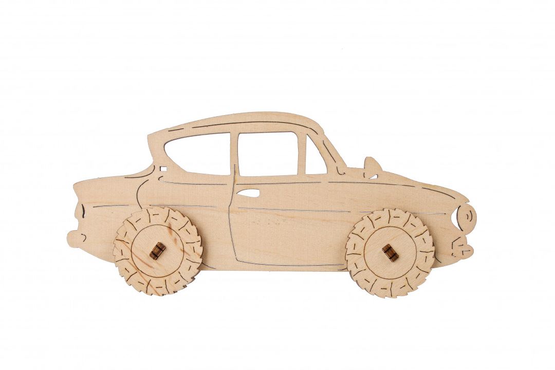 Ugears Ford Anglia Wooden 3D-Puzzle Coloring Model - 7 Pieces