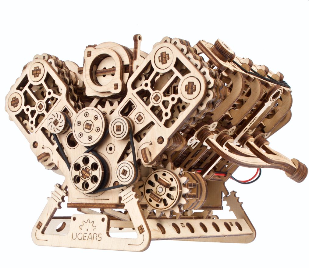 Ugears Engine V8 - 776 Parts (Advanced)